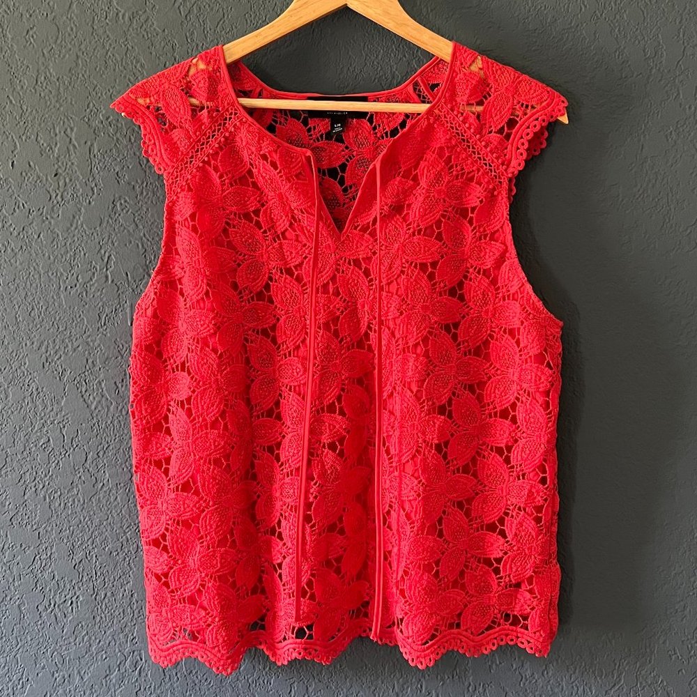 Laundry by Shelli Segal Red Floral Tank